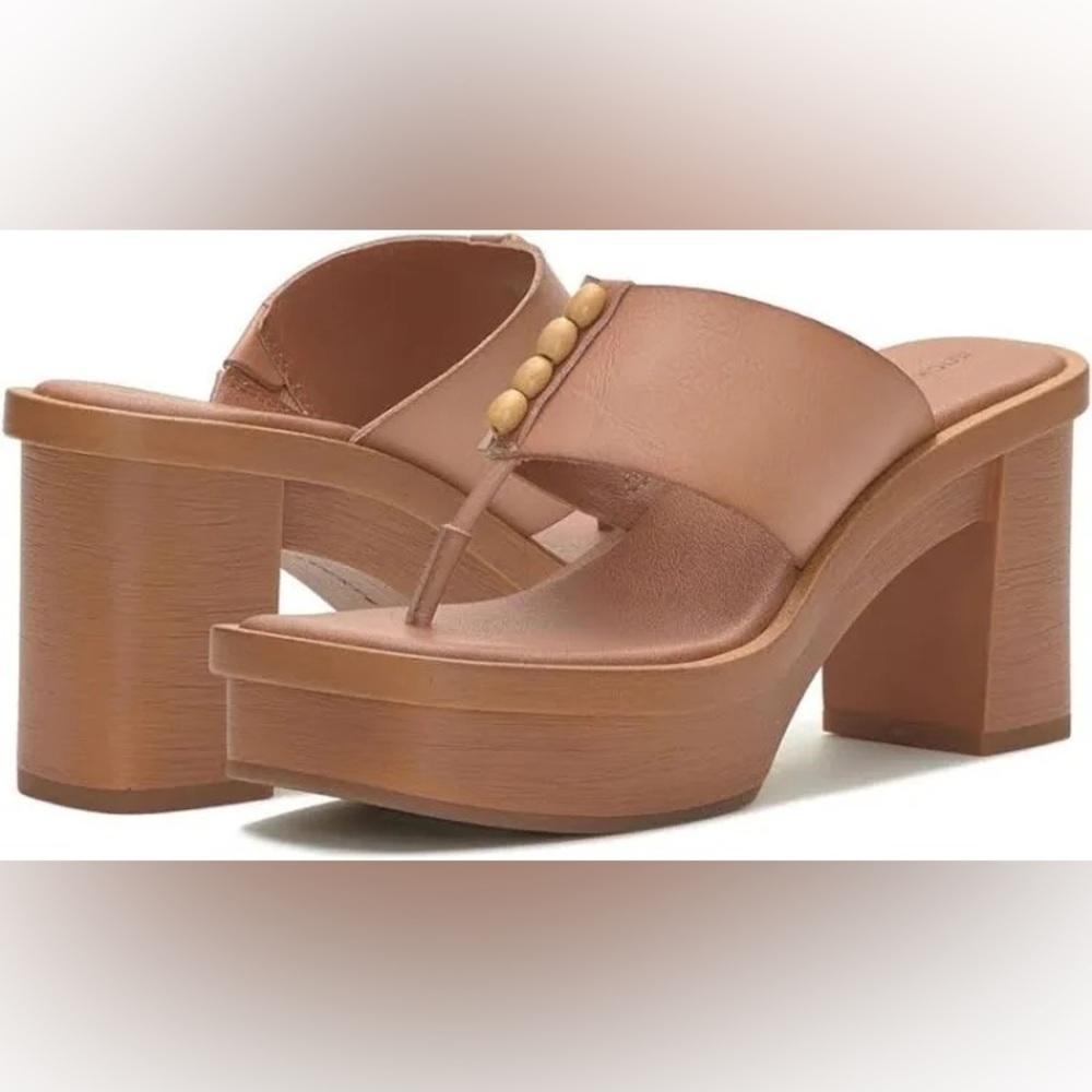 Women’s Lucky Brand Mandelina Faux Leather Clog Platform Sandals size 8